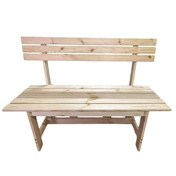 Лавочка со спинкой 1180 мм, сосна G-051