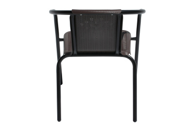 Стул  Луис (каркас черный, сиденье коричневое)