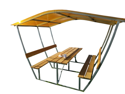 Каркас беседки Тюльпан  (без СПК) + доски + крепеж