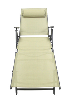Лежак -шезлонг Маркус текстилен (молочный) (1 уп)