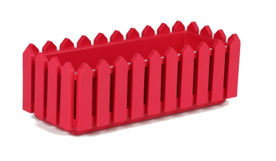 Кашпо Лардо прямоугольное (в уп. 4шт) (ярко-красное)