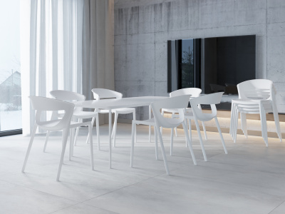 Стул пластиковый ЕВОК белый