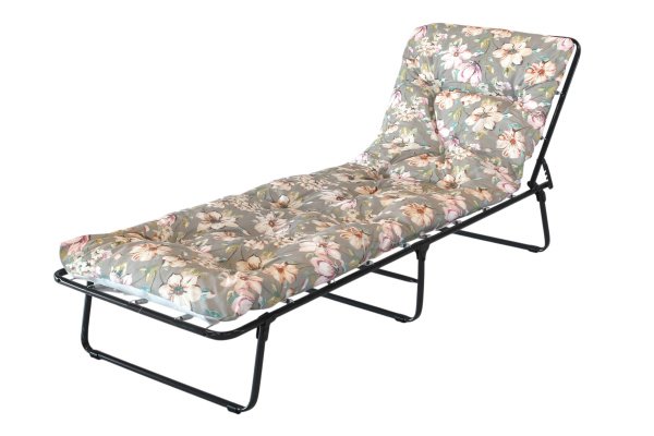 Кровать раскладная Стефания мягкая крошка (цвет ткани серый рис.цветы (2шт/уп пакет) 