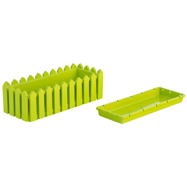 Кашпо Лардо прямоугольное (в уп. 4шт) (салатовое)