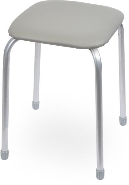 Табурет  Классика-3 (квадратное сиденье), светло-серый