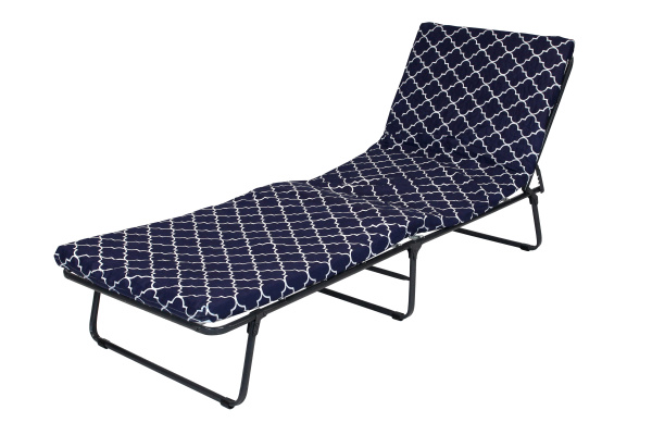 Кровать раскладная Стефания мягкая лист 50мм (цвет ткани синий рис.узор (1 шт. в уп. гофрокартон) 