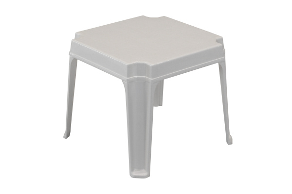 Столик к лежаку  квадратный (белый)