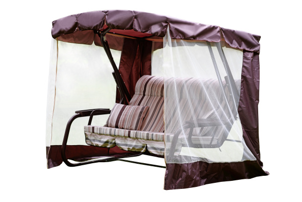 Качели садовые 3-х местные Турин-2(каркас коричневый, м/э разноцветный рис.полоска)1 уп.