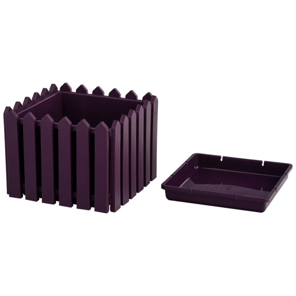 Кашпо Лардо квадратное (в уп. 3шт) (лиловое)