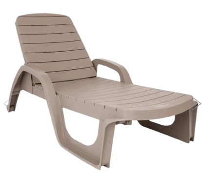 Лежак  Прованс пластик (мокко) 