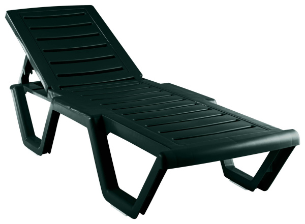 Лежак  Атлант пластик (темно-зеленый) 