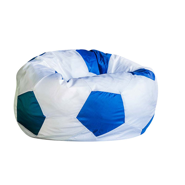Кресло-мешок Мяч оксфорд бело-голубое (белый фон)