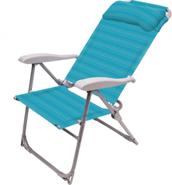 Кресло -шезлонг Ника К2/Б (1шт. в упаковке (каркас серый, ткань бирюзовая)) 