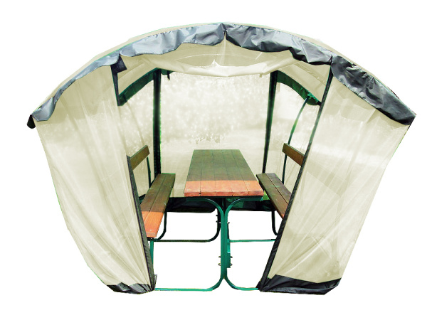 Чехол 3000х2100х2050 зеленый, белый для беседки