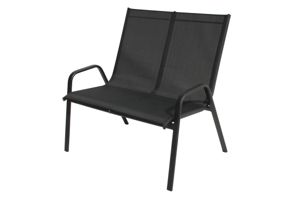 Диван к набору Сан-Ремо текстилен (черный) (В)