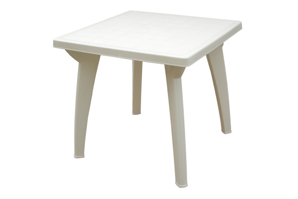 Стол пластиковый Луна квадратный (белый) 