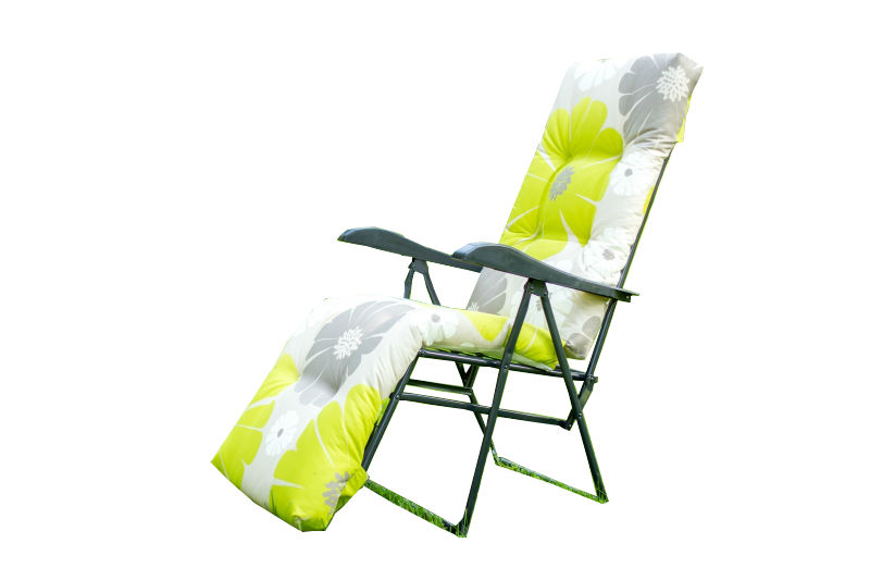 Кресло -шезлонг Альберто-3 тафтинг арт.с1009/92, ,антрацит, желтый, серый