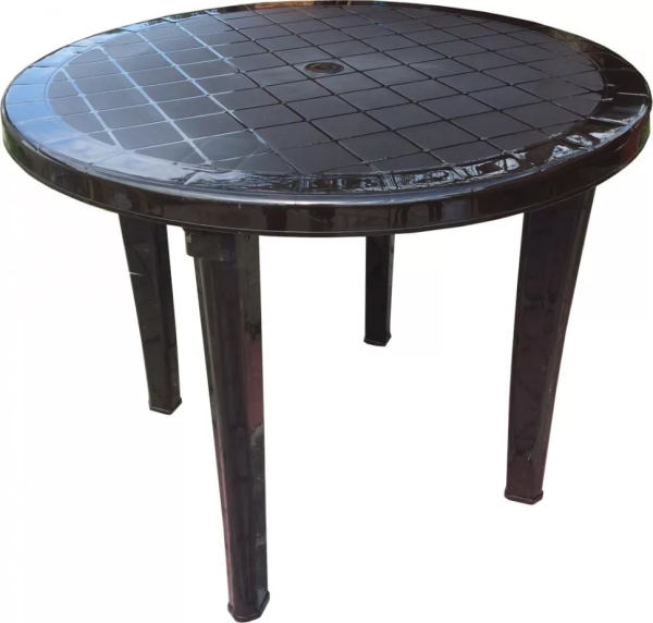 Стол пластиковый  круглый (шоколад)