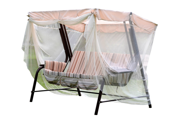 Качели садовые 3-х местные Сиена(каркас коричневый, м/э разноцветный рис.полоска)1 уп.