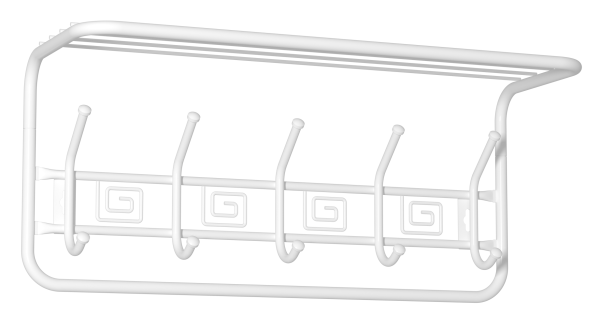 Вешалка с полкой Ажур 60 см (белый)
