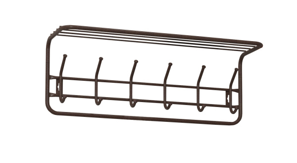 Вешалка с полкой 80 см (медный антик)
