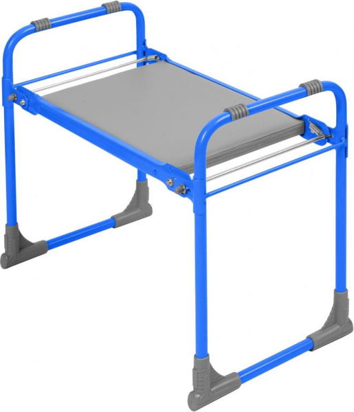 Скамейка садовая СКМ с мягким сиденьем (голубой) 