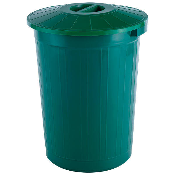 Бак круглый с крышкой 60л. (в уп 10шт.) (зеленый)