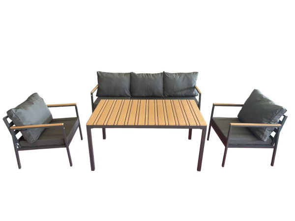 Набор мебели Персия  1 уп.(каркас серый, подушки серые) 