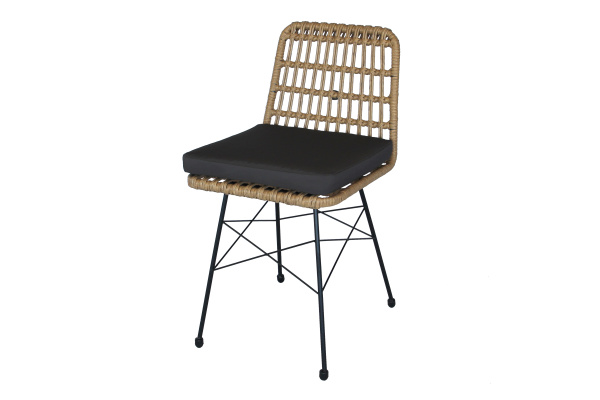 Стул  Габриел штабелир. Стул из 3 частей: ножки, метизы+сиденье+подушка серая)