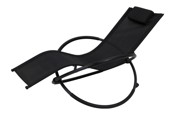 Лежак -качалка Концепт текстилен (черный) 