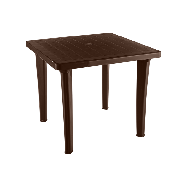 Стол пластиковый  квадратный (шоколад)