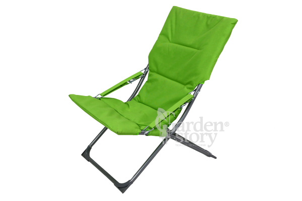 Кресло складное Ирис (4 шт в упаковке (каркас серый, ткань салатовая)) 