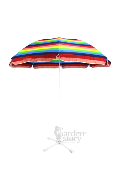 Зонт  2,4м разноцветный (12шт в уп.) 2 части