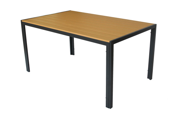 Стол к набору Сан-Ремо NEW арт.WW-086T 1 уп (каркас черн, столеш поливуд, желтый)