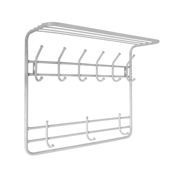 Вешалка 2-х ярусная 80 см (белый)