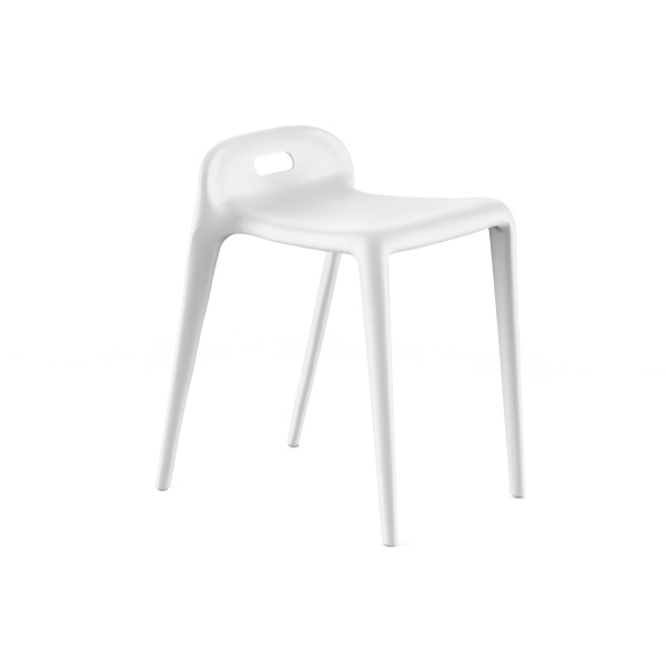 Табурет пластиковый ЭСПЕЙС белый