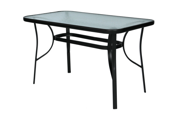 Стол прямоугольный  арт.SC-090-B 70х120см (каркас коричневый, столешница стекло)