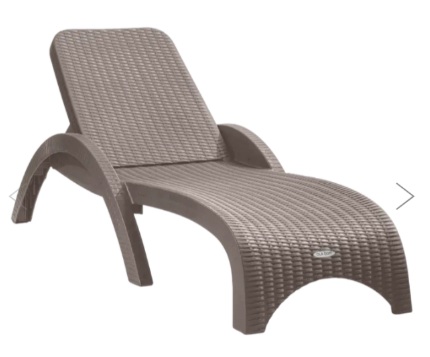 Лежак  RATTAN пластик (серый) 