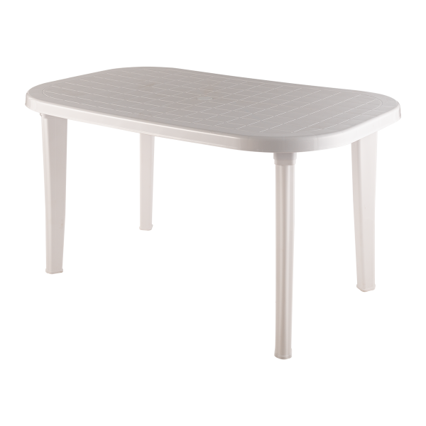 Стол пластиковый  овальный (белый)