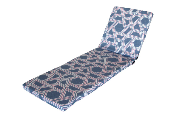 Мягкий элемент к лежаку 1900х580х50 бязь МЭШ500-МТ005 арт. (цвет синий рис.фигуры "Garden stor