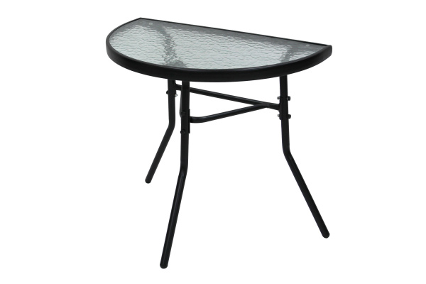 Стол пристенный  арт.SC-096 1 уп.(каркас черн.,столешница стекло)