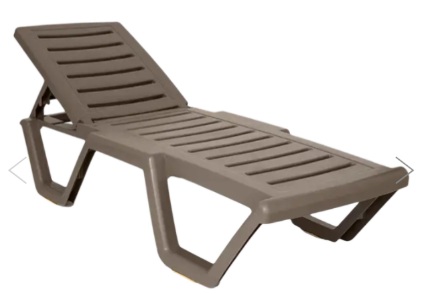 Лежак  Атлант пластик (мокко) 