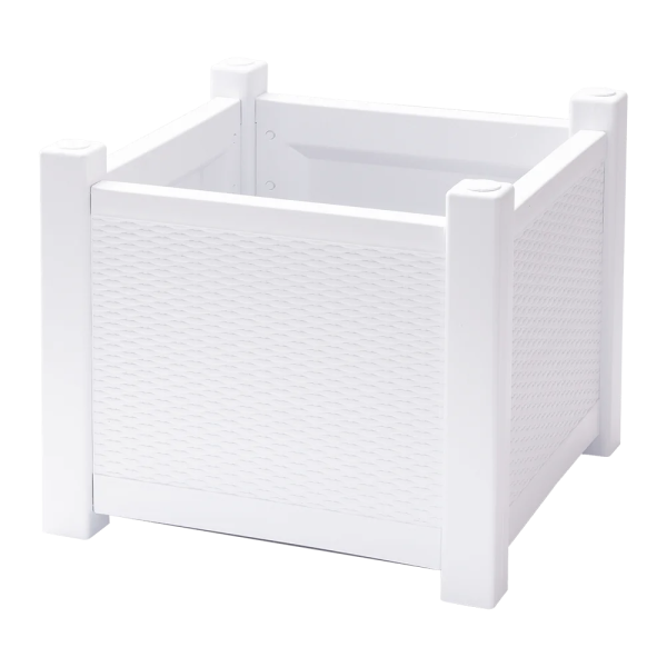 Кашпо Прованс плетеное 70л (белый)