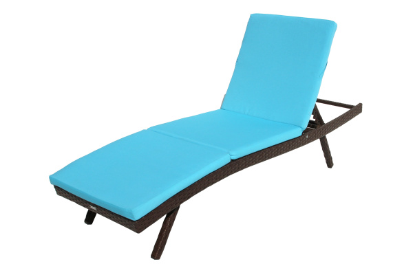 Лежак  Компакт  () 1 уп (каркас корич, м/э голубой)