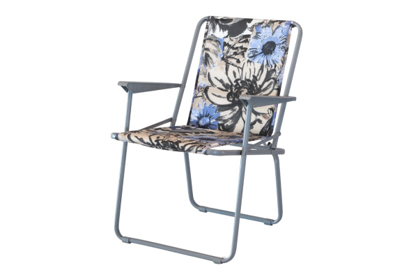 Кресло складное Фольварк мягкое (5 шт в упаковке (каркас зеленый, ткань зелено-желтая полоска)) 