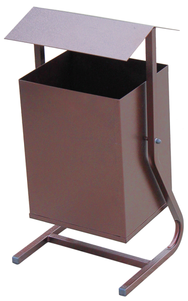 Урна металлическая квадратная с крышей 25л 1 уп