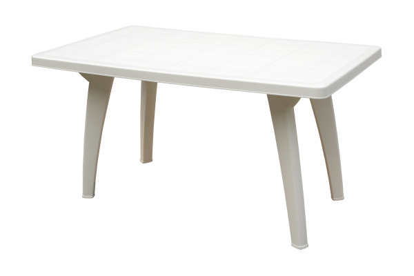 Стол пластиковый Солнце прямоугольный (белый) 