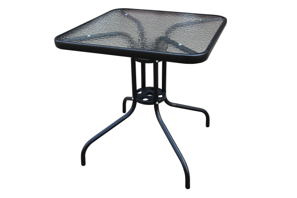 Стол квадратный  арт.SC-073 70х70см (каркас черный, столешница стекло)