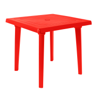 Стол пластиковый квадратный красный
