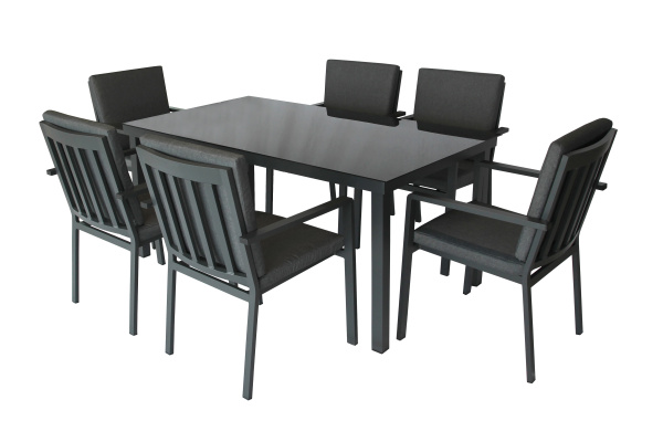 Набор мебели Эдмонд  4 уп. (стол 1кор.+6 стульев (штабель с под.)+под.в кор.) 